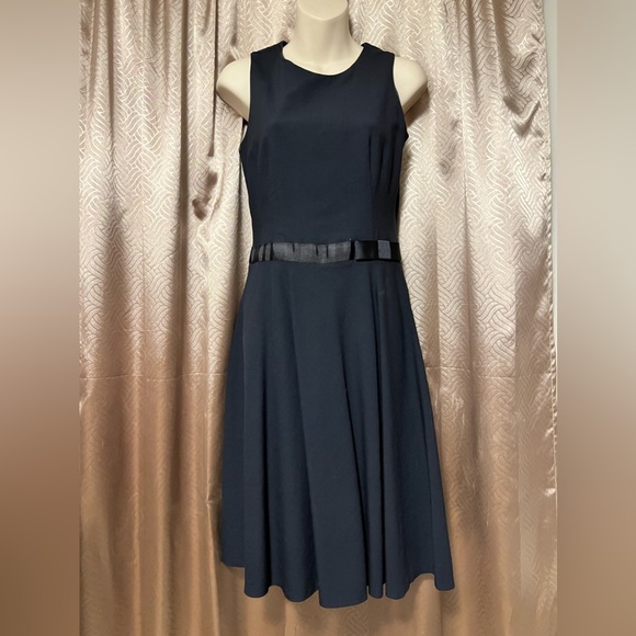 Banana Republic Navy Tea Length Dress - Picture 2 of 3